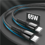 ColorWay Cable Type-C - Type-C (PD Fast Charging 65W) 3.0А, 1m , CW-CBPDCC040-GR