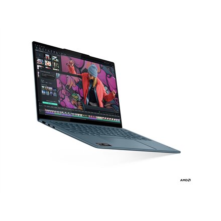 Lenovo- Yoga Slim 7 14AKP10 AMD , Tidal Teal , 14 , OLED , WUXGA , 1920 x 1200 pixels , Glossy , AMD Ryzen AI 5 , 330 , 16 GB , Soldered LPDDR5X , Solid-state drive capacity 512 GB , AMD Radeon 820M Graphics , Windows 11 Home , 802.11be , Bluetooth versio