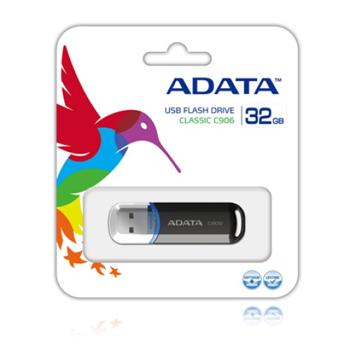 ADATA , C906 , 32 GB , USB Type-A , Black