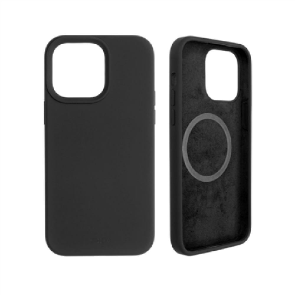 Fixed , MagFlow with MagSafe support , Back cover , Apple , iPhone 14 Pro Max , Liquid silicon , Black