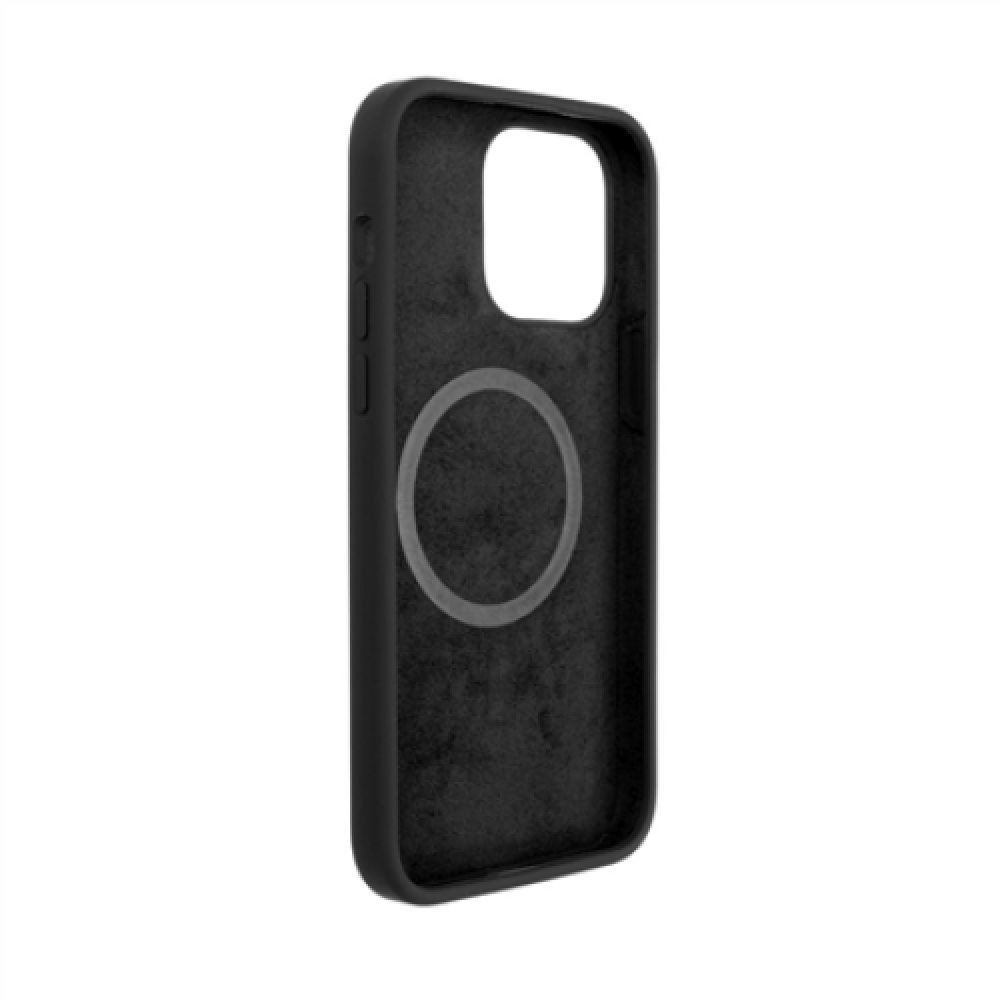 Fixed , MagFlow with MagSafe support , Back cover , Apple , iPhone 14 Pro Max , Liquid silicon , Black