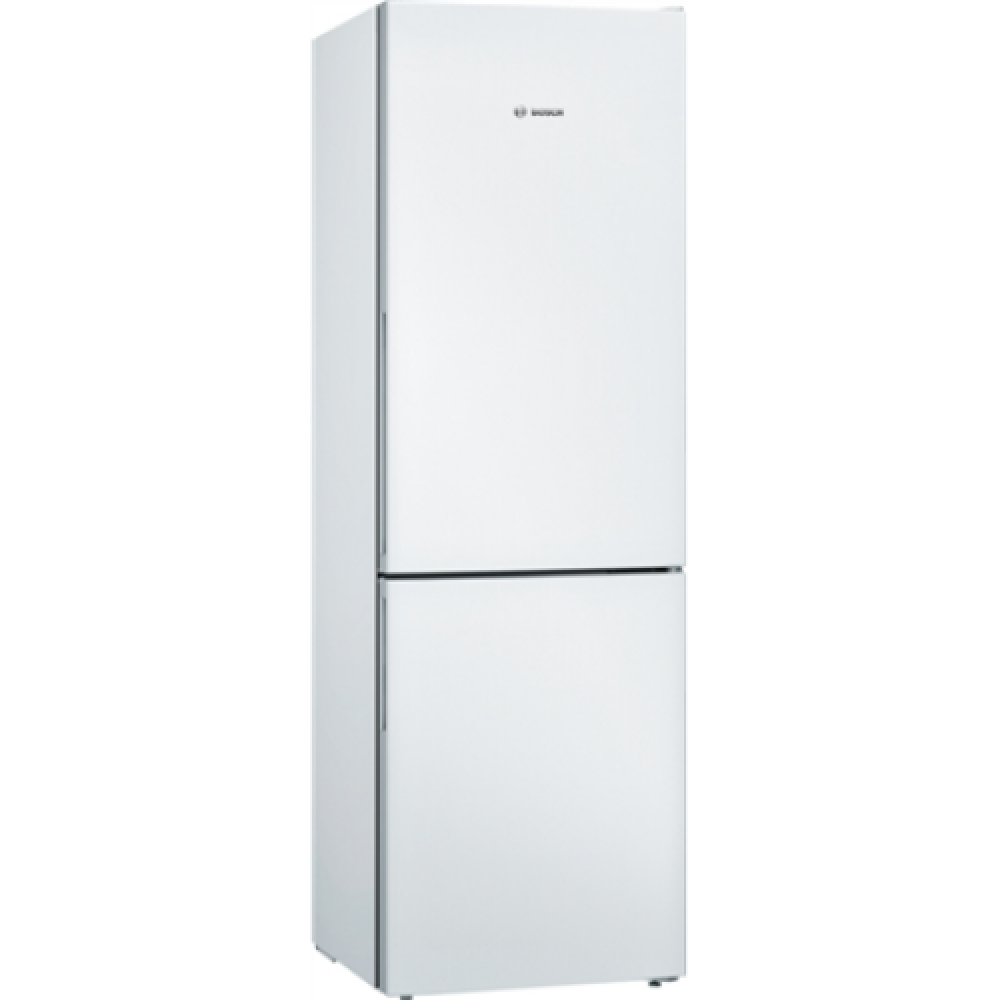 Bosch Refrigerator KGV36VWEA Series 4 Energy efficiency class E, Free standing, Combi, Height 186 cm, Fridge net capacity 214 L, Freezer net capacity 94 L, 39 dB, White