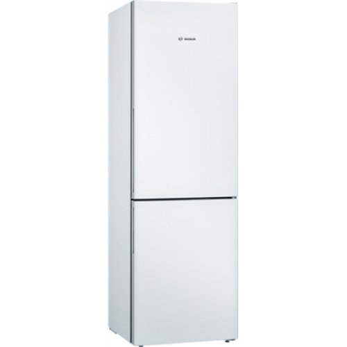 Bosch Refrigerator KGV36VWEA Series 4 Energy efficiency class E, Free standing, Combi, Height 186 cm, Fridge net capacity 214 L, Freezer net capacity 94 L, 39 dB, White