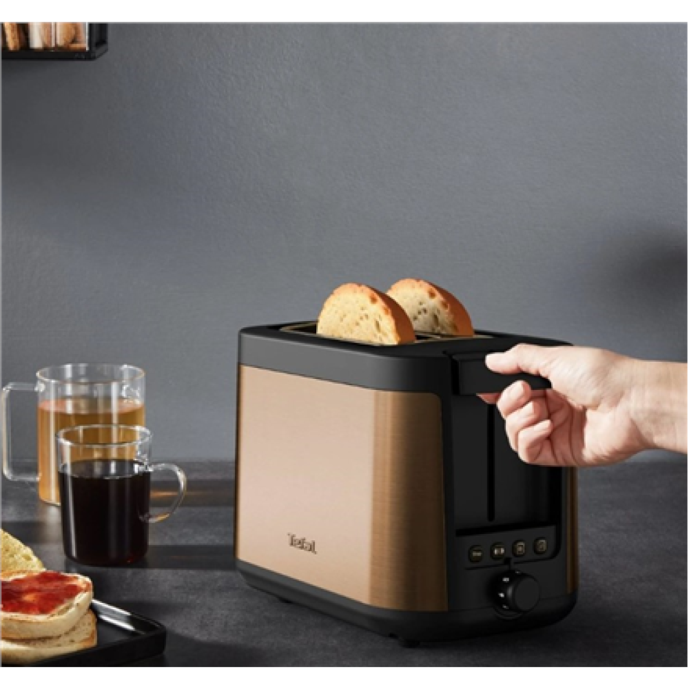 TT430G10 TEFAL Toaster , TT430G10 Coppertinto , Number of slots 2 , Housing material Stainless steel , Gold