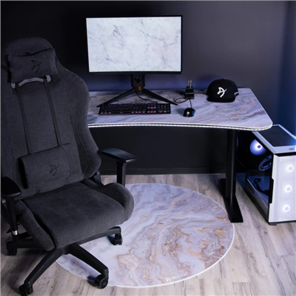 Arozzi Zona Round Floor Pad , White Marble