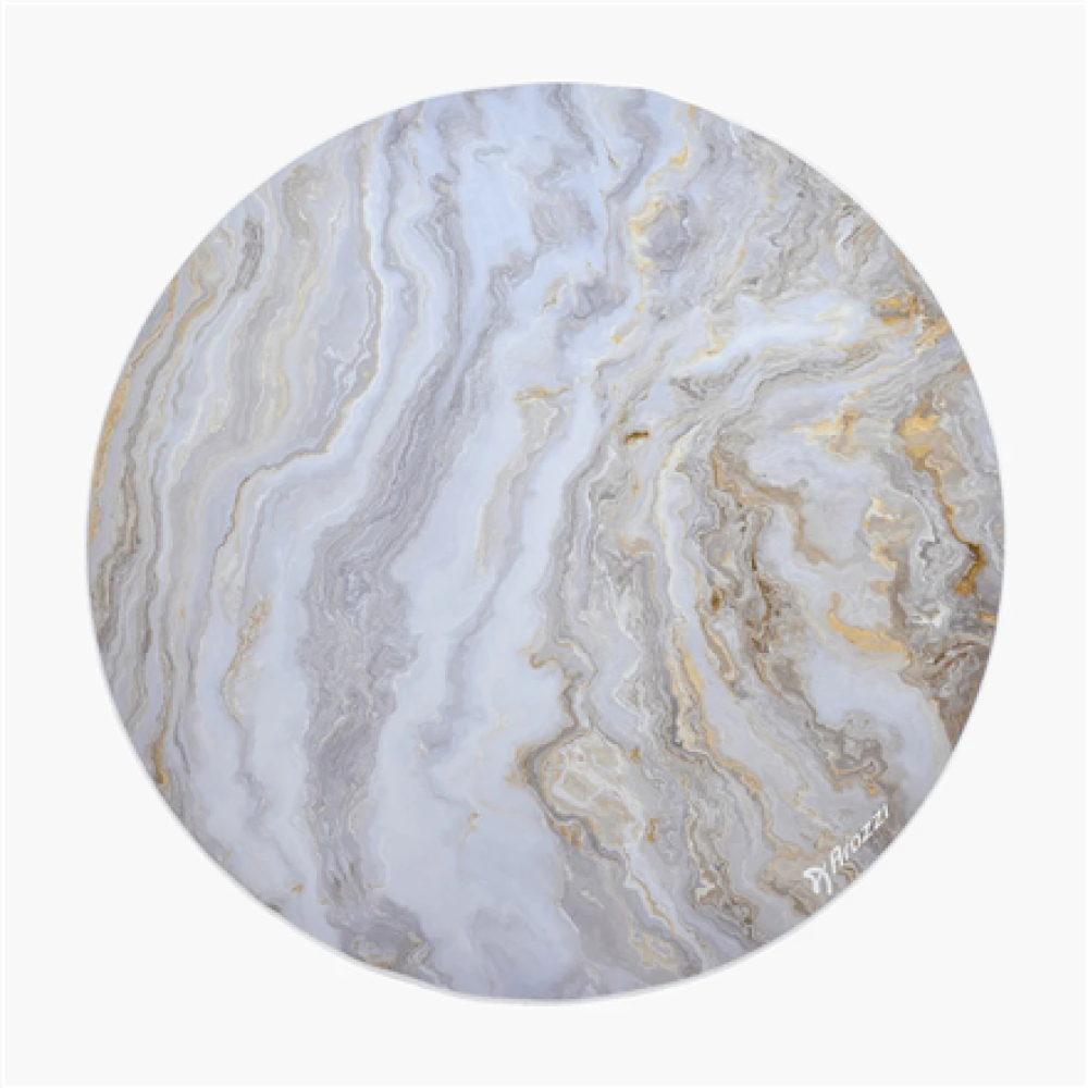 Arozzi Zona Round Floor Pad , White Marble