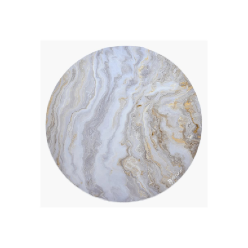Arozzi Zona Round Floor Pad , White Marble