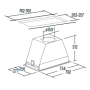 CATA , Hood , GL 75 X/D , Canopy , Energy efficiency class A , Width 90 cm , 850 m³/h , Mechanical control , EcoLed , Stainless Steel