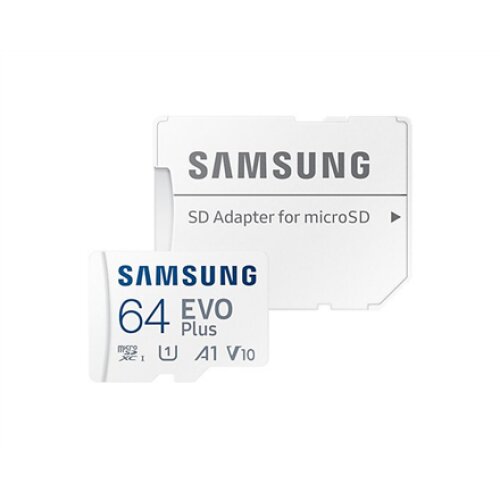 Samsung , microSD Card , EVO PLUS , 64 GB , MicroSDXC , Flash memory class 10 , SD adapter