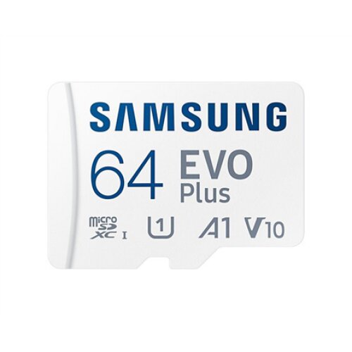 Samsung , microSD Card , EVO PLUS , 64 GB , MicroSDXC , Flash memory class 10 , SD adapter