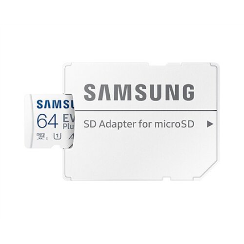 Samsung , microSD Card , EVO PLUS , 64 GB , MicroSDXC , Flash memory class 10 , SD adapter