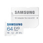 Samsung , microSD Card , EVO PLUS , 64 GB , MicroSDXC , Flash memory class 10 , SD adapter