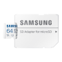 Samsung , microSD Card , EVO PLUS , 64 GB , MicroSDXC , Flash memory class 10 , SD adapter
