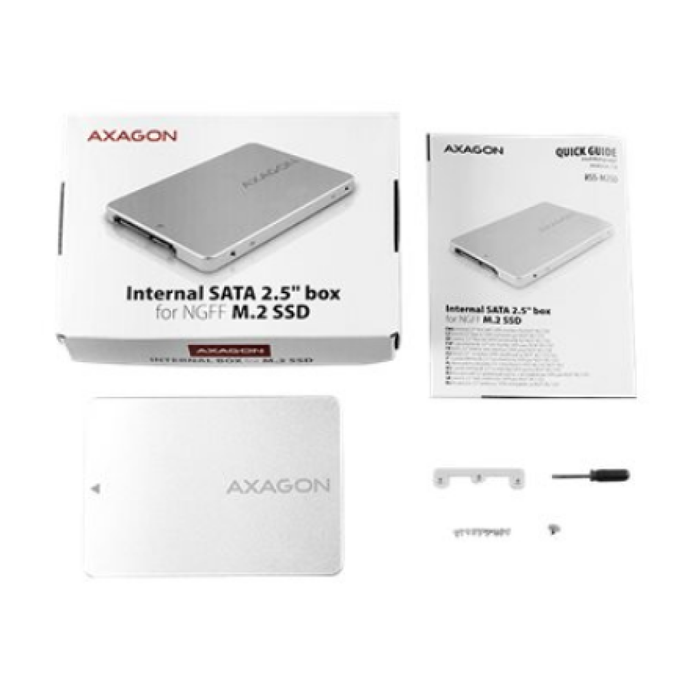 AXAGON Internal 2.5 box with SATA interface for M.2 SATA SSD , RSS-M2SD