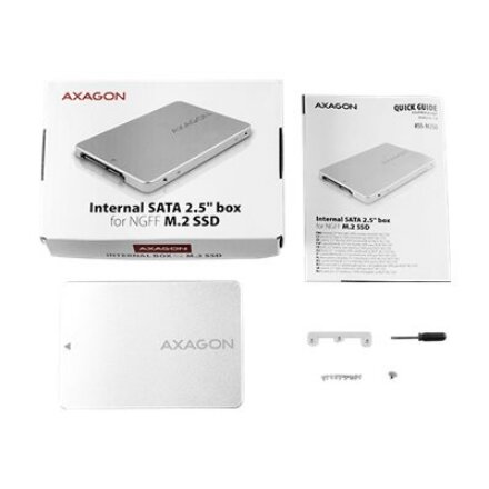 AXAGON Internal 2.5 box with SATA interface for M.2 SATA SSD , RSS-M2SD
