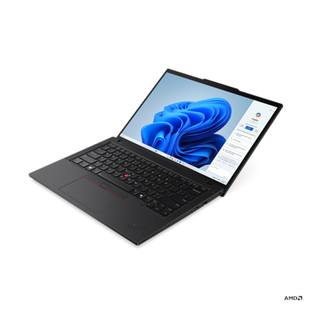 Lenovo ThinkPad T14 G5 , Black , 14 , IPS , WUXGA , 1920 x 1200 pixels , Anti-glare , AMD Ryzen 7 PRO , 8840U , 32 GB , SO-DIMM DDR5 , Solid-state drive capacity 1000 GB , AMD Radeon 780M Graphics , Windows 11 Pro , 802.11ax , Bluetooth version 5.3 , Keyb