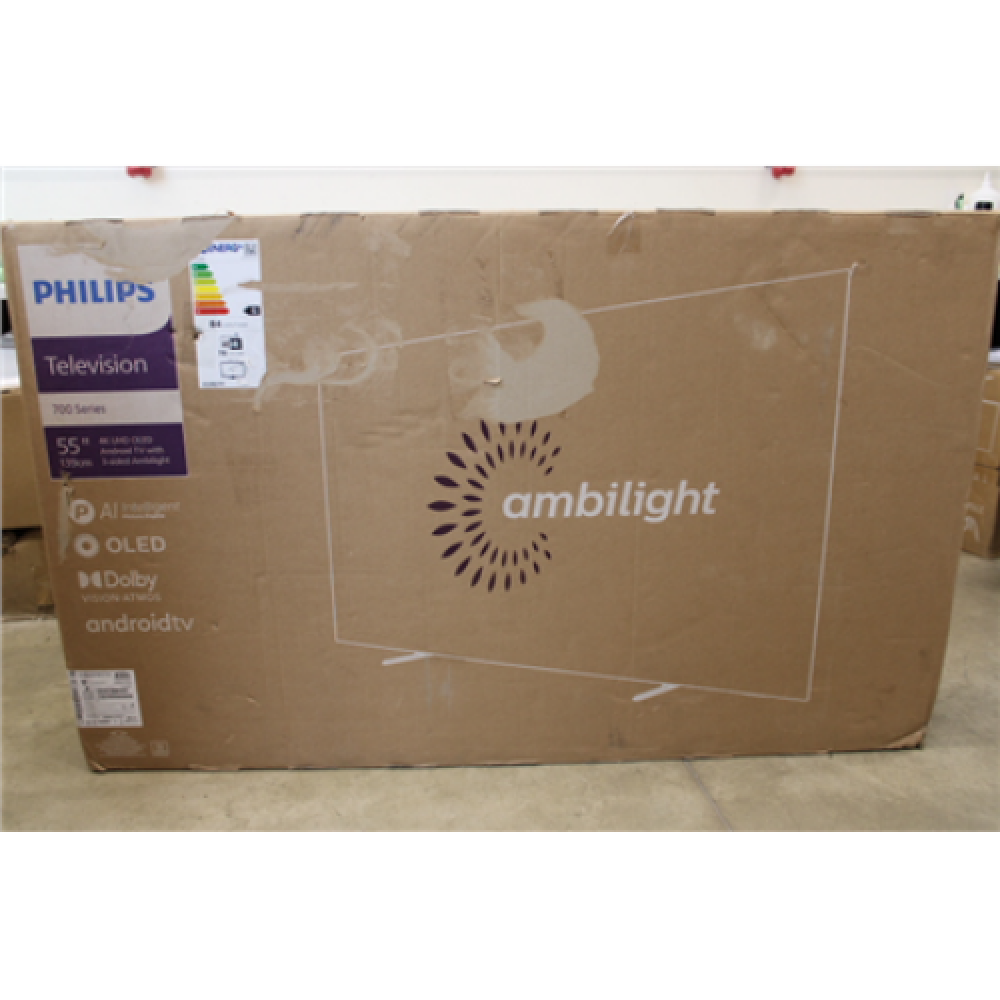 SALE OUT. Philips 55OLED707/12 55 (139cm) 4K UHD OLED Android TV Philips 4K UHD OLED Android TV 55OLED707/12 55 (139 cm) Smart TV Android 4K UHD OLED 3840 x 2160 Wi-Fi DAMAGED PACKAGING, USED, MARK ON BACK