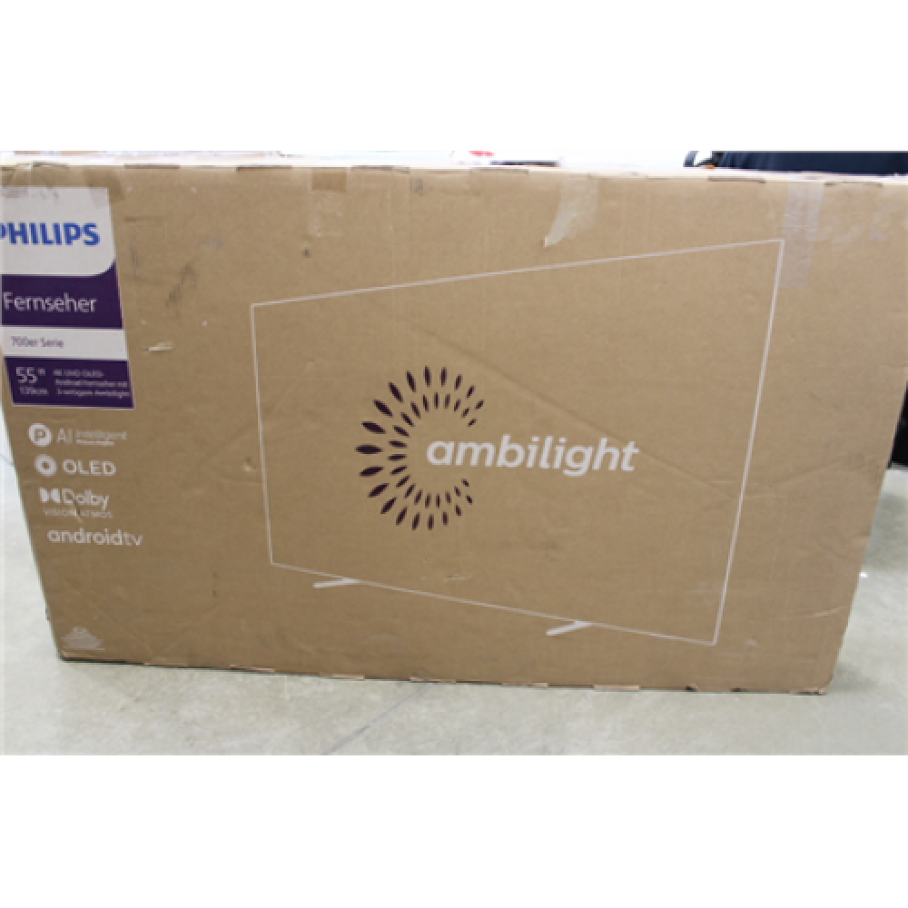 SALE OUT. Philips 55OLED707/12 55 (139cm) 4K UHD OLED Android TV Philips 4K UHD OLED Android TV 55OLED707/12 55 (139 cm) Smart TV Android 4K UHD OLED 3840 x 2160 Wi-Fi DAMAGED PACKAGING, USED, MARK ON BACK