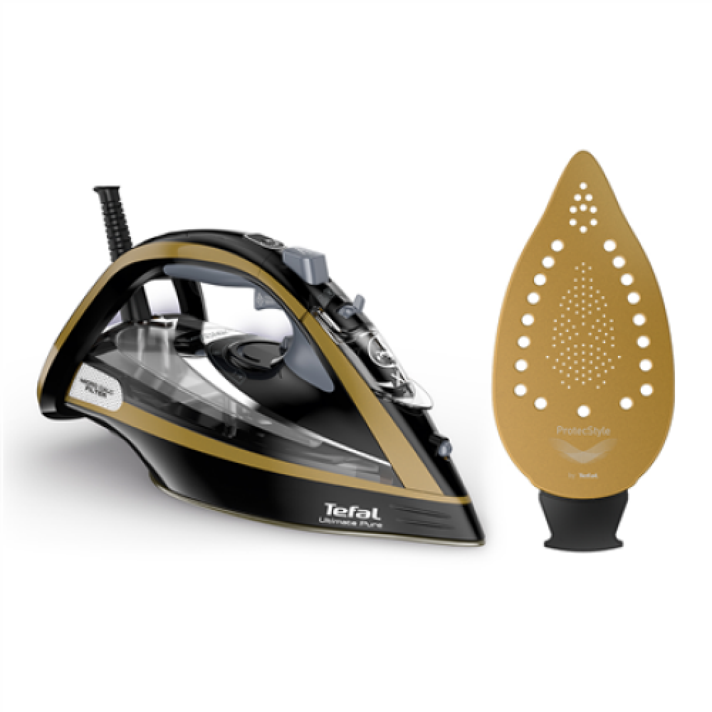 TEFAL , FV9865E0 Ultimate Pure , Steam Iron , 3000 W , Water tank capacity 350 ml , Continuous steam 60 g/min , Steam boost performance 250 g/min , Gold/Black