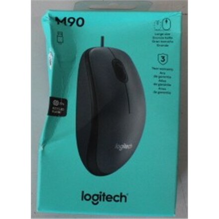 SALE OUT. Logitech M90 optical mouse, USB, Black , Logitech M90 , Wired , Mouse , USB Type-A , Black , DAMAGED PACKAGING