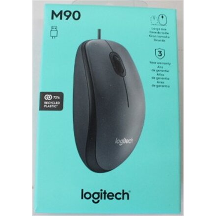 SALE OUT. Logitech M90 optical mouse, USB, Black , Logitech M90 , Wired , Mouse , USB Type-A , Black , DAMAGED PACKAGING