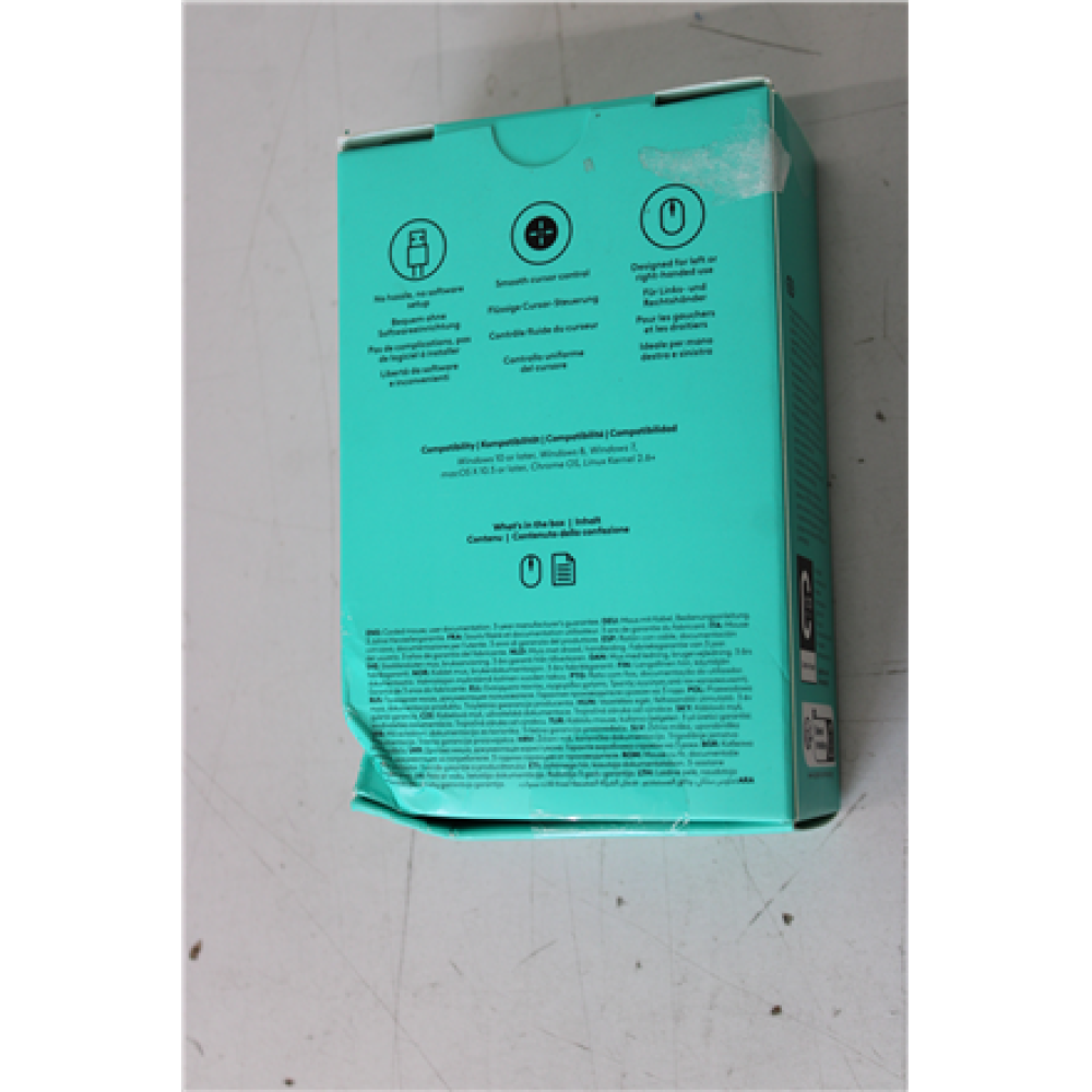 SALE OUT. Logitech M90 optical mouse, USB, Black , Logitech M90 , Mouse , Wired , USB Type-A , Black , DAMAGED PACKAGING