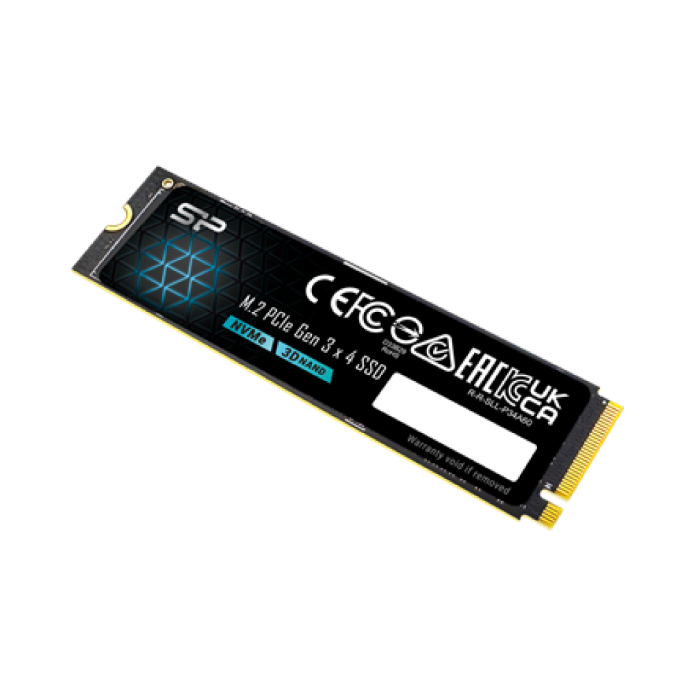 Silicon Power SP P34A60 , 128 GB , Solid-state drive interface M.2 PCIe Gen 3x4 , Read speed 1800 MB/s , Write speed 600 MB/s