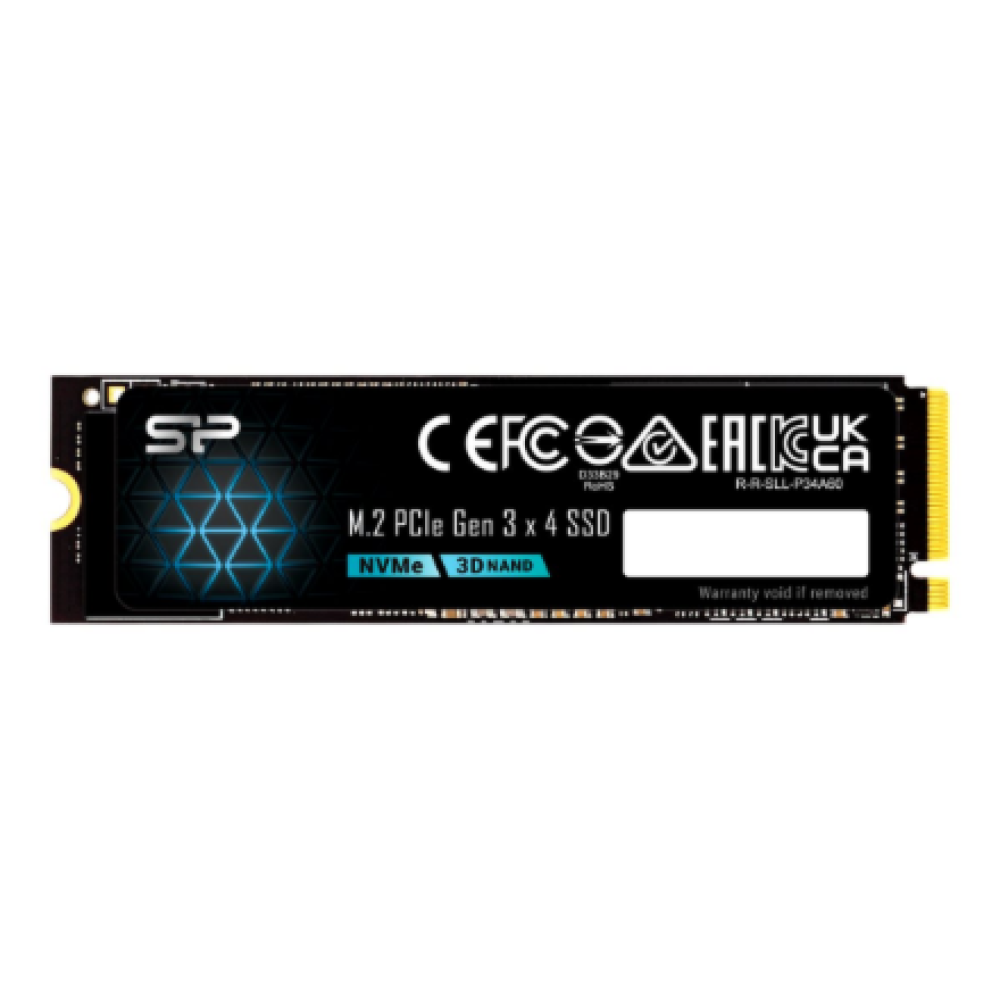 Silicon Power SP P34A60 , 128 GB , Solid-state drive interface M.2 PCIe Gen 3x4 , Read speed 1800 MB/s , Write speed 600 MB/s