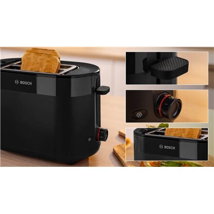 Bosch Compact Toaster , TAT2M123 MyMoment , Power 950 W , Number of slots 2 , Housing material Plastic , Black