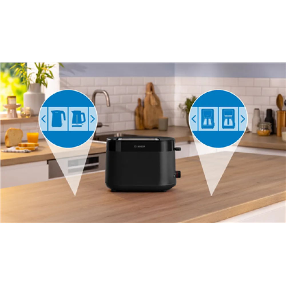 Bosch Compact Toaster , TAT2M123 MyMoment , Power 950 W , Number of slots 2 , Housing material Plastic , Black