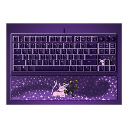 Razer Ornata V3 Tenkeyless , Gaming keyboard , Wired , US , Razer Mecha-Membrane Switches , Wrist Rest , Pokémon Espeon/Umbreon Edition