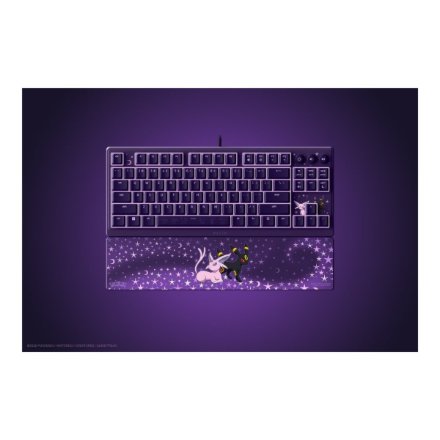 Razer Ornata V3 Tenkeyless , Gaming keyboard , Wired , US , Razer Mecha-Membrane Switches , Wrist Rest , Pokémon Espeon/Umbreon Edition