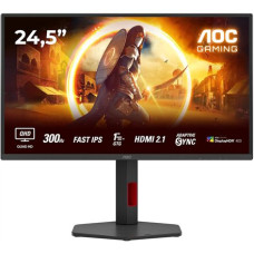 AOC , Q25G4SR , 24.5 , Fast IPS , QHD , 16:9 , 300 Hz , 1 ms , 2560 x 1440 pixels , 400 cd/m² , HDMI ports quantity 2 , Black