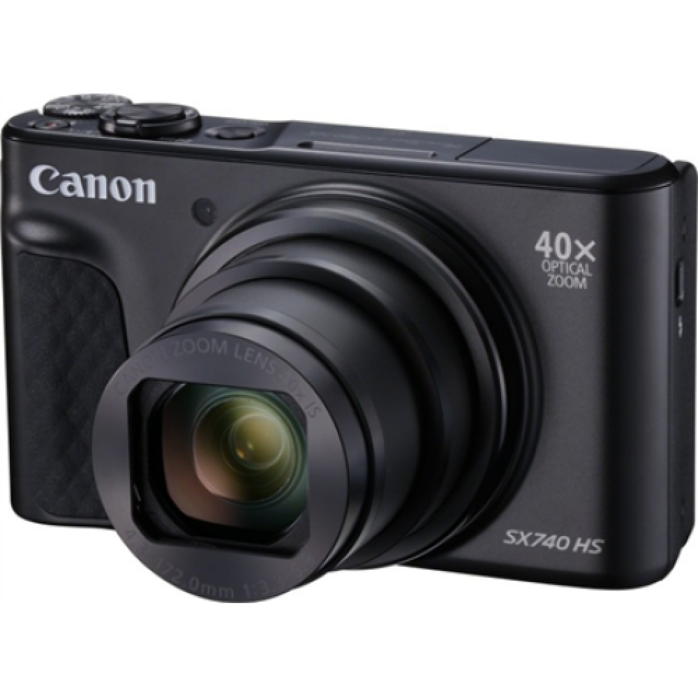Canon , Travel Kit , SX740 , Compact camera , 20.3 MP , Optical zoom 40x x , Digital zoom 4x x , ISO 3200 , Display diagonal 3.0 , Video recording , Li-ion , Black