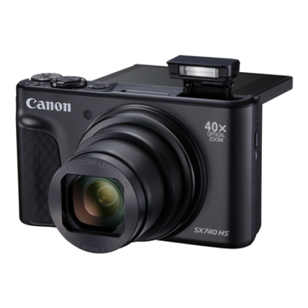 Canon , Travel Kit , SX740 , Compact camera , 20.3 MP , Optical zoom 40x x , Digital zoom 4x x , ISO 3200 , Display diagonal 3.0 , Video recording , Li-ion , Black