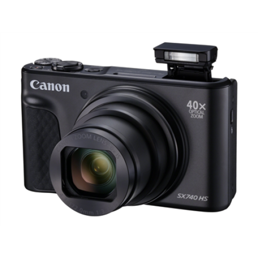 Canon , Travel Kit , SX740 , Compact camera , 20.3 MP , Optical zoom 40x x , Digital zoom 4x x , ISO 3200 , Display diagonal 3.0 , Video recording , Li-ion , Black