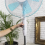 Cecotec EnergySilence 500 , Pedestal Fan , Stand Fan , 40 W , Diameter 40 cm , Number of speeds 3 , Oscillation , White/Blue