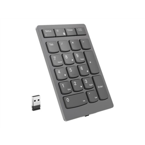 Lenovo , Professional , Go Wireless Numeric Keypad , Numeric Keypad , Wireless , Storm Grey