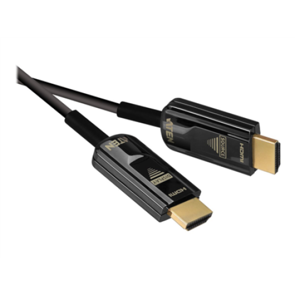 Aten VE781010 10M True 4K HDMI Active Optical Cable, True 4K@10m , Aten , True 4K HDMI Active Optical Cable , Black , HDMI Type-A Male , HDMI Type-A Male , HDMI to HDMI , 10 m