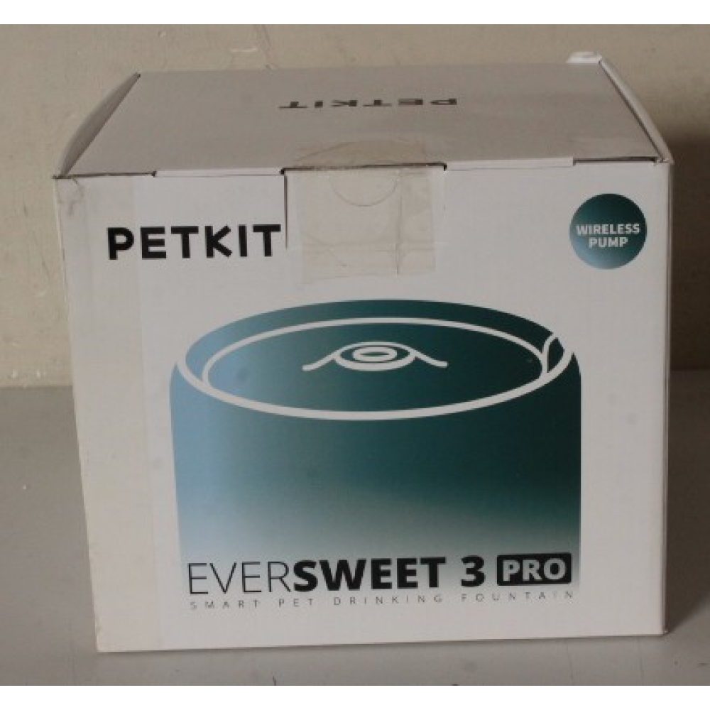 SALE OUT. Petkit P4108 Eversweet 3 Pro (Wireless Pump) (W4X) , PETKIT Smart Pet Drinking Fountain , Eversweet 3 Pro (Wireless Pump) , Capacity 1.35 L , Filtering , Material Stainless Steel, ABS , White , DEMO , 24 month(s)