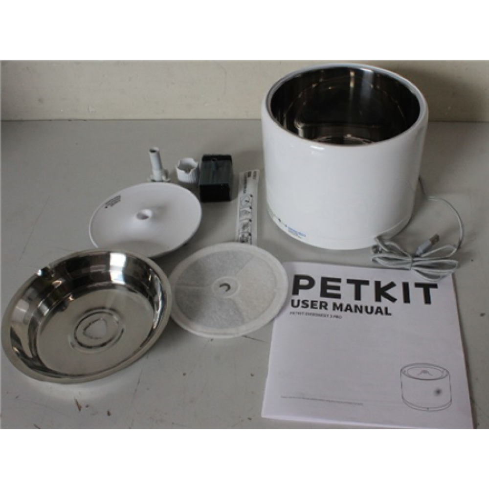 SALE OUT. Petkit P4108 Eversweet 3 Pro (Wireless Pump) (W4X) , PETKIT Smart Pet Drinking Fountain , Eversweet 3 Pro (Wireless Pump) , Capacity 1.35 L , Filtering , Material Stainless Steel, ABS , White , DEMO , 24 month(s)