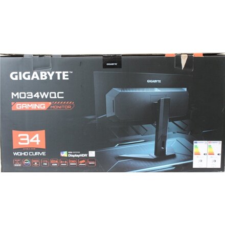 SALE OUT. GIGABYTE MONITOR 34 MO34WQC EK , SALE OUT. SALE OUT. , MO34WQC EK1 , 34 , OLED , WQHD , 175 Hz , 0.03 ms , 3440 x 1440 pixels , 250 cd/m² , HDMI ports quantity 2 , Warranty 36 month(s) , DAMAGED PACKAGING, DEMO