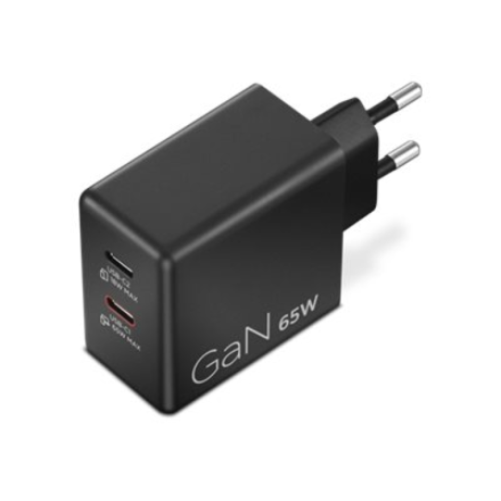 Lenovo Dual USB-C 65W GaN Charger - EU , USB-C , Charger