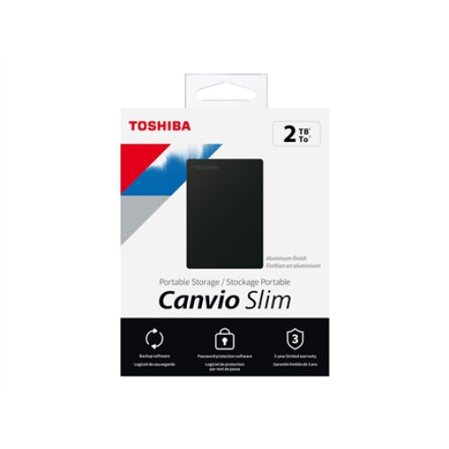Canvio Slim , HDTD320EK3EA , 2000 GB , 2.5 , USB 3.2 Gen1 , Black