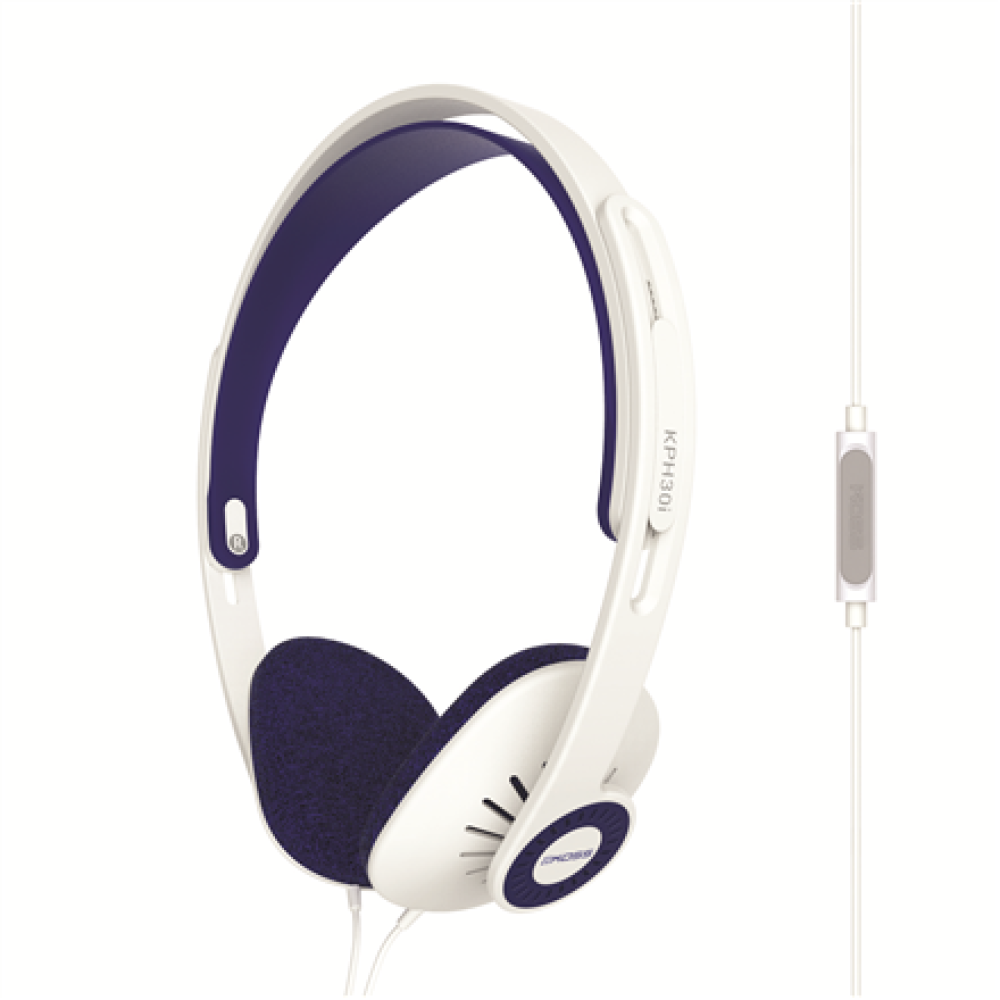 Koss , Headphones , KPH30iW , Wired , On-Ear , Microphone , White
