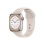 Apple Watch Series 8 GPS + Cellular 41mm Smart watches GPS (satellite) Retina LTPO OLED Touchscreen Heart rate monitor Waterproof Bluetooth Wi-Fi Starlight
