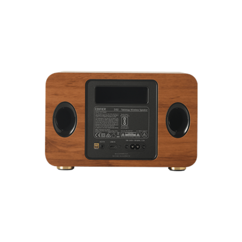 Edifier Tabletop Speaker , D32 , 60 W , Bluetooth , Brown , Wireless connection