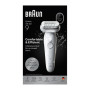 Braun Epilator , Silk-épil 9 SES9-000 , Operating time (max) 50 min , Number of power levels 2 , Wet & Dry , White/Silver