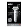 Braun Epilator , Silk-épil 9 SES9-000 , Operating time (max) 50 min , Number of power levels 2 , Wet & Dry , White/Silver