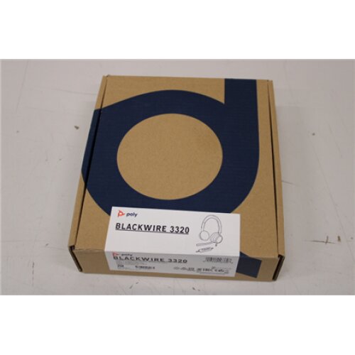 SALE OUT. , Poly , USB-A Headset , Yes , Blackwire 3320, Microsoft , Built-in microphone , DEMO , USB Type-A , Wired , Black